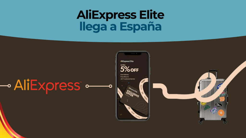 Aplicación de AliExpress mostrando el estado de miembro Elite y su descuento adicional