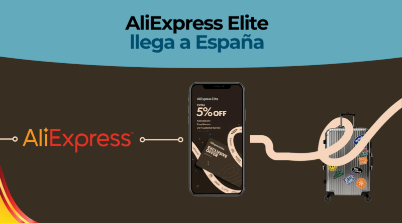 Aplicación de AliExpress mostrando el estado de miembro Elite y su descuento adicional