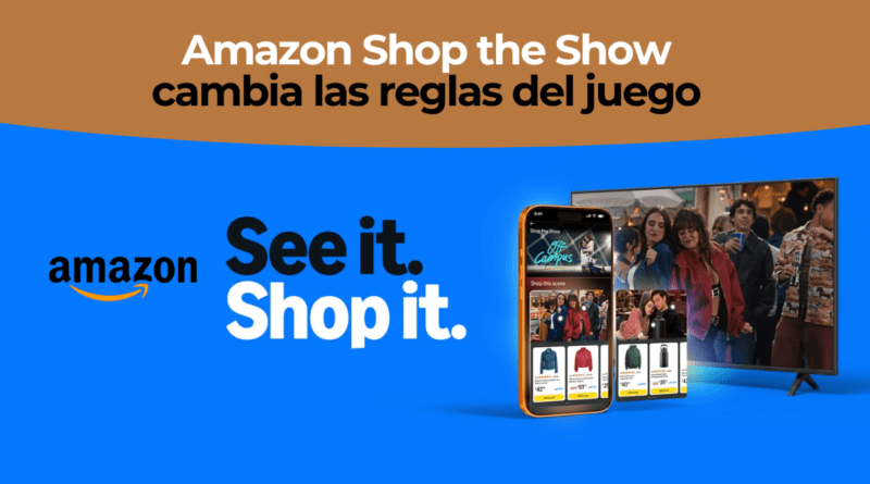 Usuario viendo una serie en Prime Video mientras compra productos mostrados en Shop the Show desde su móvil