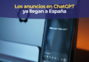 Anuncios en ChatGPT mostrados debajo de una respuesta en la versión Free