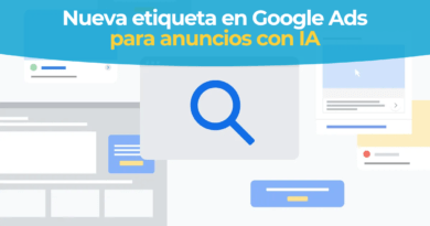 Transparencia de IA en Google Ads con la etiqueta "creado con IA"