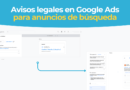 Avisos legales de texto para anuncios de búsqueda en Google Ads