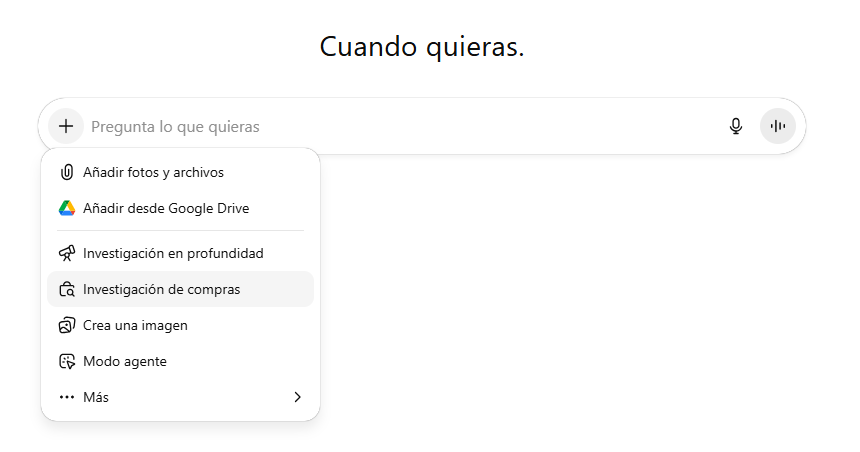 ChatGPT investigar compras