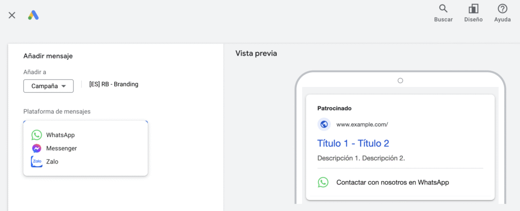 Meta Messenger Google