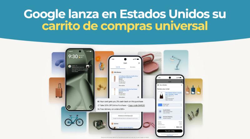 Carrito universal de Google con productos de varias tiendas y avisos de bajada de precio