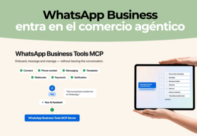 Interfaz de un agente de IA configurando una cuenta de WhatsApp Business mediante instrucciones en lenguaje natural