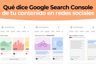 Cómo Search Console analiza tu contenido en redes sociales