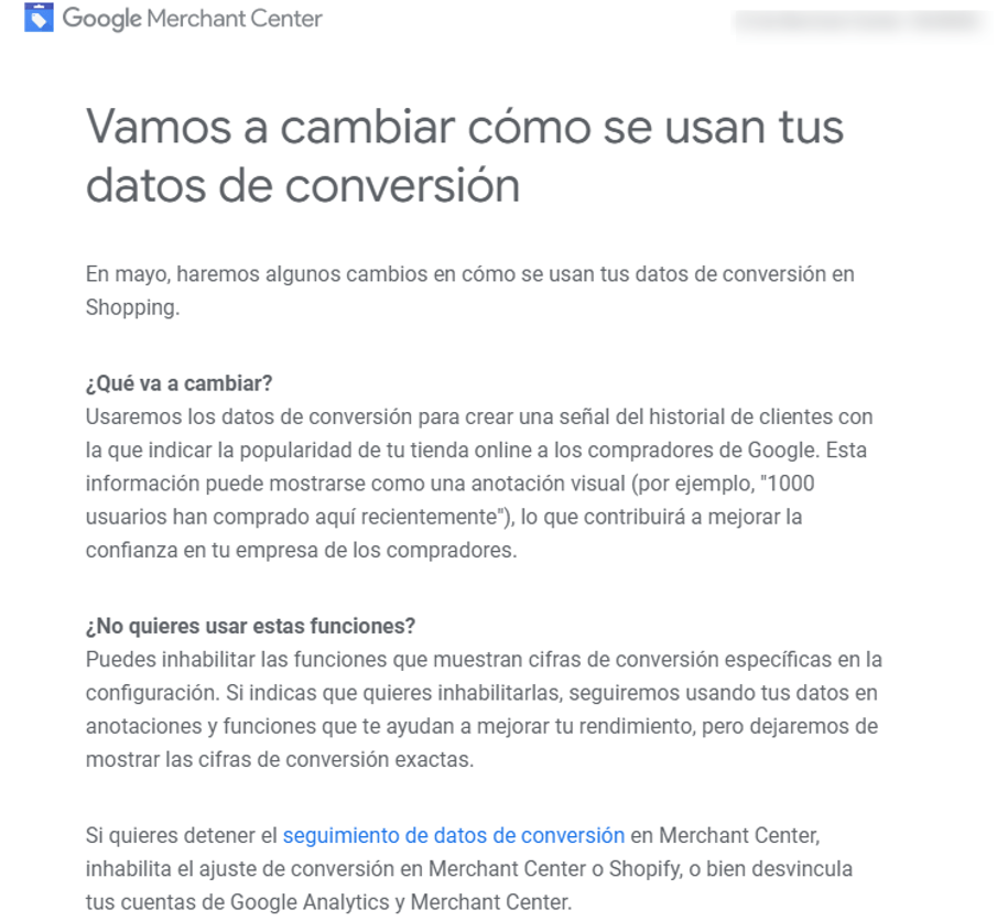 Anotaciones Google Shopping