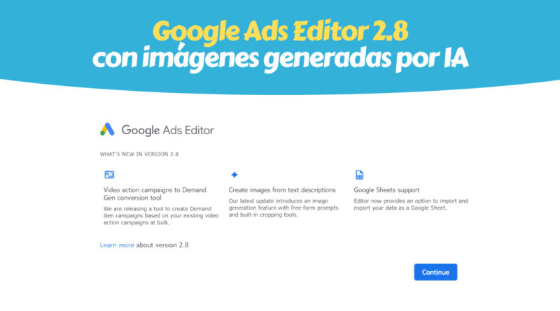 Editor de Google Ads Versión 2.8