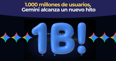 Gemini alcanza los 1.000 millones de usuarios: así buscan tus clientes en la IA de Google Logotipo de Gemini de Google tras alcanzar 1.000 millones de usuarios en su app