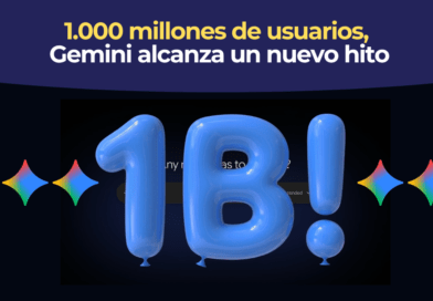 Logotipo de Gemini de Google tras alcanzar 1.000 millones de usuarios en su app