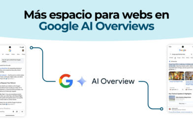 Respuesta del Modo IA de Google con enlaces oficiales destacados en la parte superior
