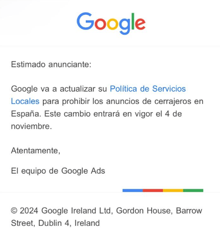 Google Ads Cerrajeros
