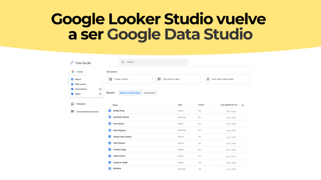 Looker vuelve a ser Data Studio