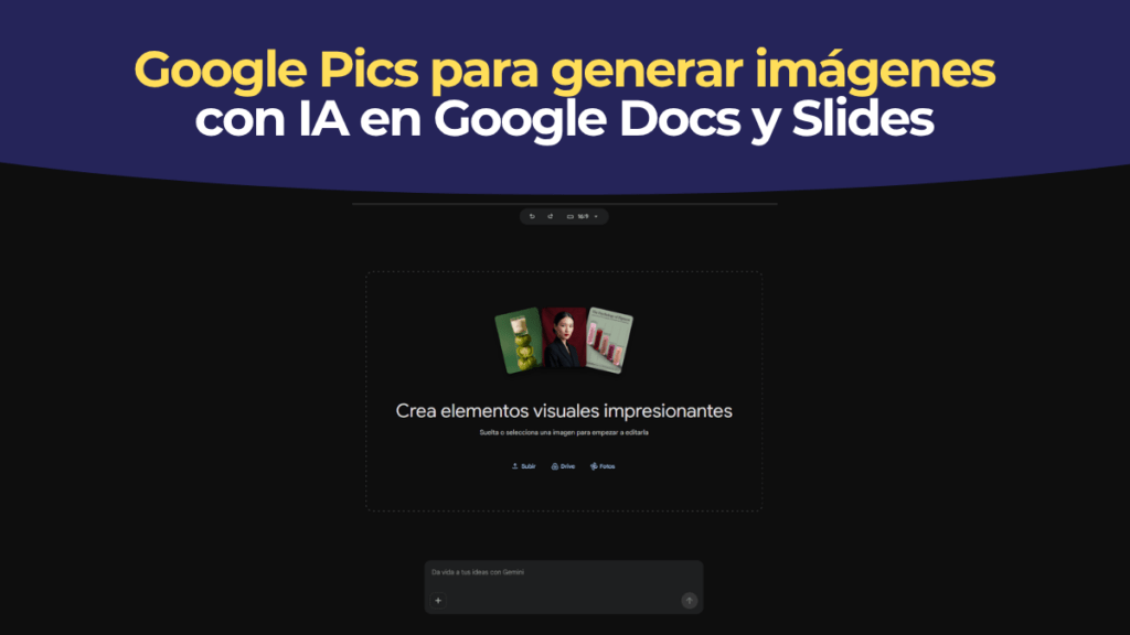 Interfaz de Google Pics generando una imagen dentro de un documento de Google Docs