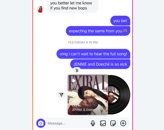 Música Mensaje Instagram