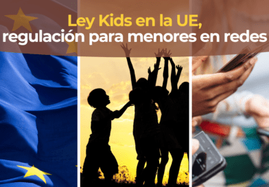 Móvil con iconos de redes sociales bloqueados representando la Ley Kids de la Unión Europea