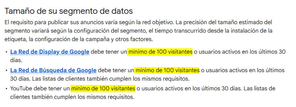 Google Ads Lista Remarketing