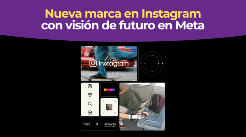 La nueva marca de Instagram con su wordmark renovado sobre fondo degradado