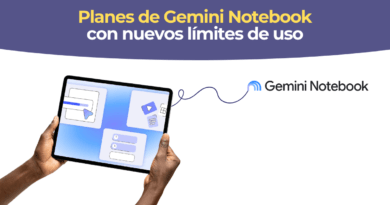 Gemini Notebook actualiza sus planes desde el 2 de septiembre Interfaz de Gemini Notebook con el indicador de uso de IA en pantalla