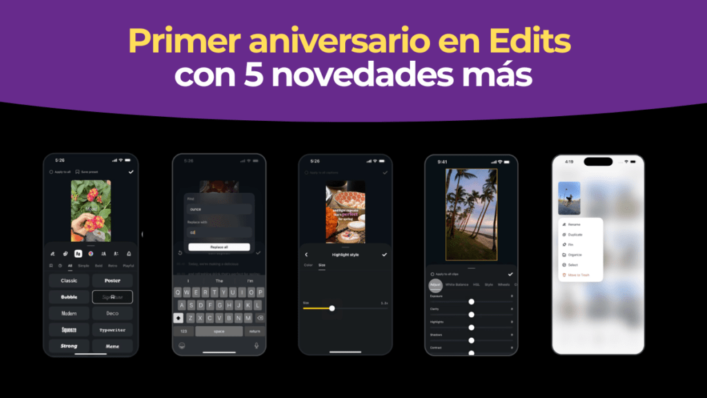 Aniversario en Instagram Edits