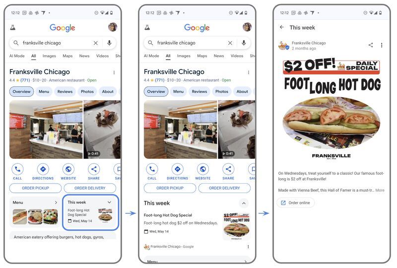 What's Happening Business Profile Google
