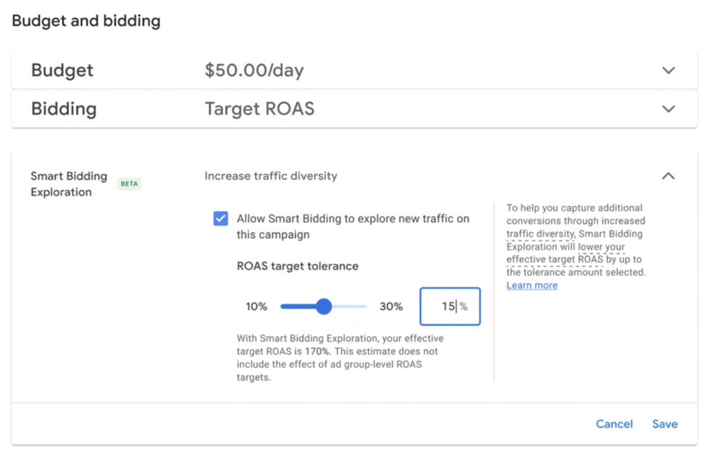Smart Bidding Exploration