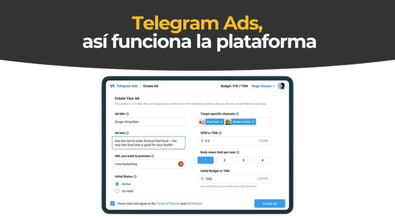 Publicidad en Telegram