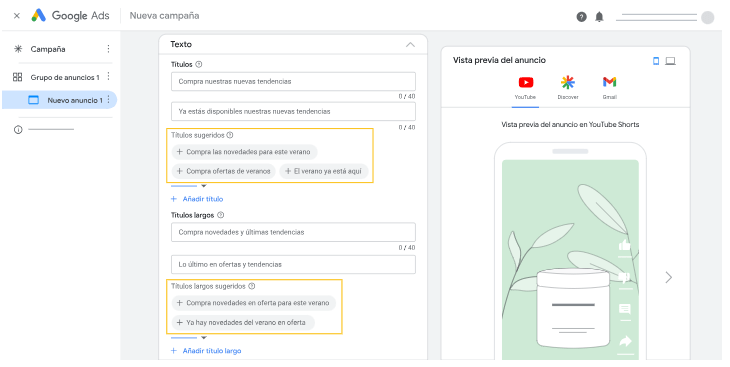 Imágenes IA Demand Gen