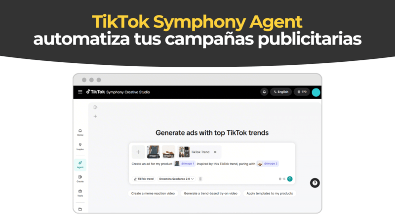 TikTok Symphony Agent, agente de IA dentro de Symphony Creative Studio