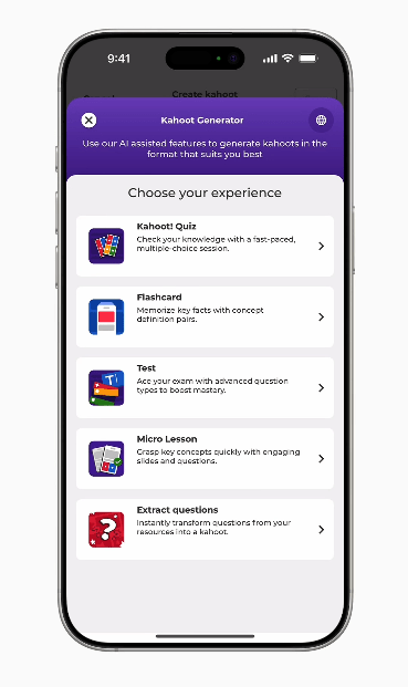 Kahoot IA Apple